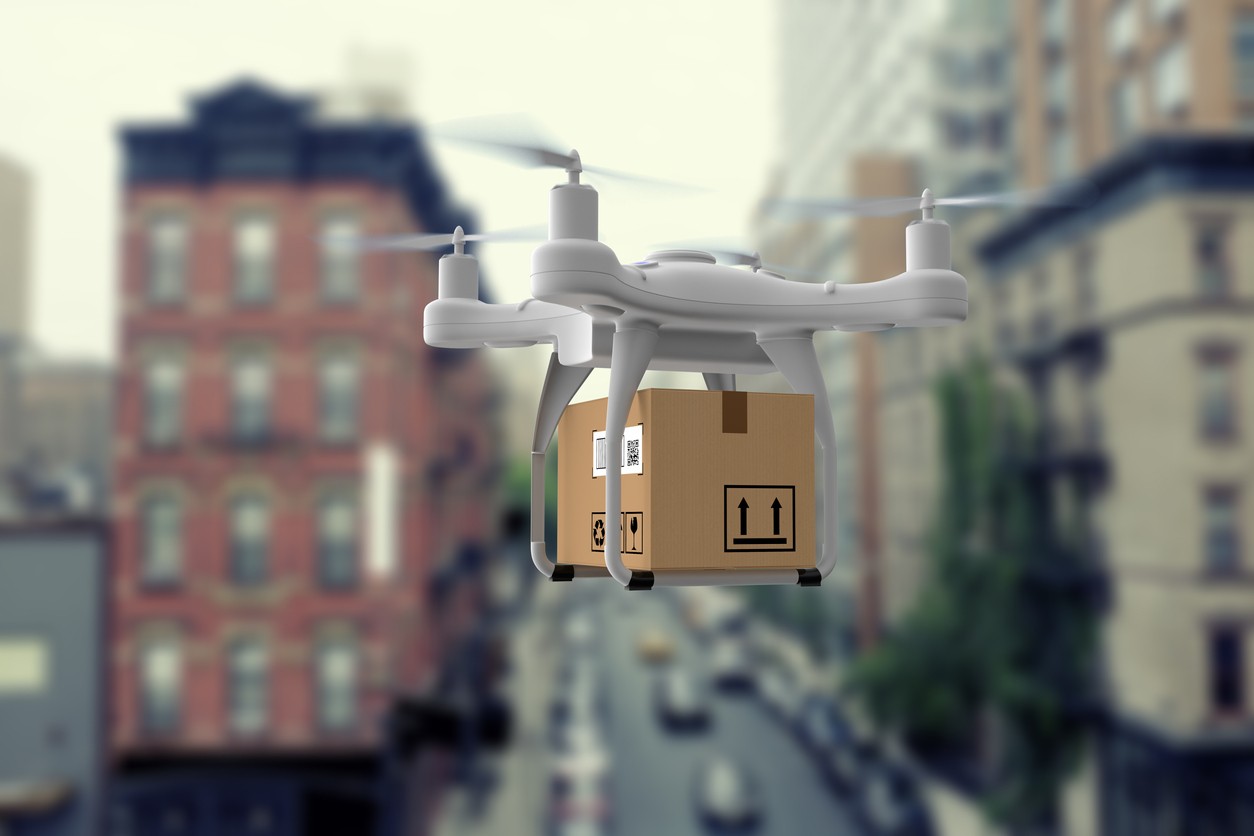 Amazon drones air prime packages deliver